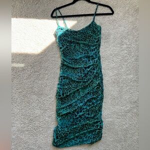 GUESS- Brynlee Leopard Print Bodycon Dress-NWOT